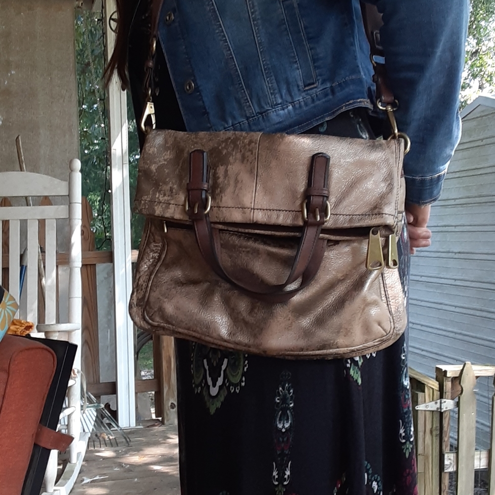 Womens Fossil Distressed Crossbody Purse